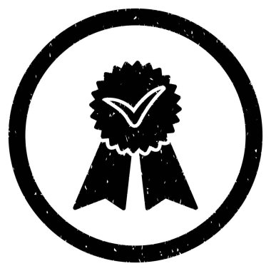 Onayı mühür grenli simgesi yuvarlak