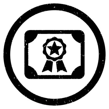 Ödülü Diploma grenli simgesi yuvarlak