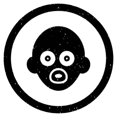 Bebek kafa grenli simgesi yuvarlak