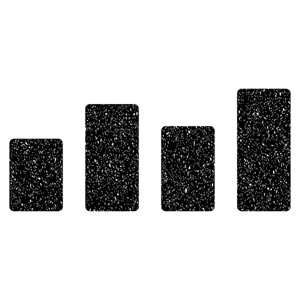 Icona di texture granulosa grafico a barre — Vettoriale Stock