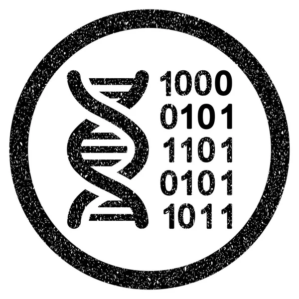 Código Genético Rounded Grainy Icon — Vetor de Stock