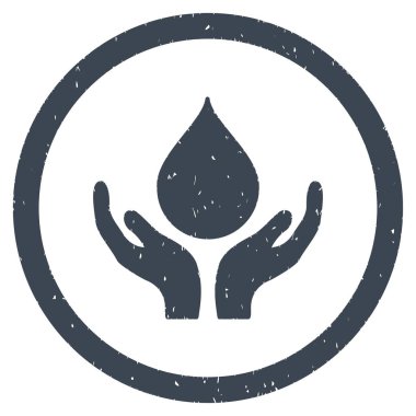 Kan bağışı yuvarlak grenli simgesi eller