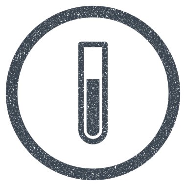 Kan testi tüp grenli simgesi yuvarlak