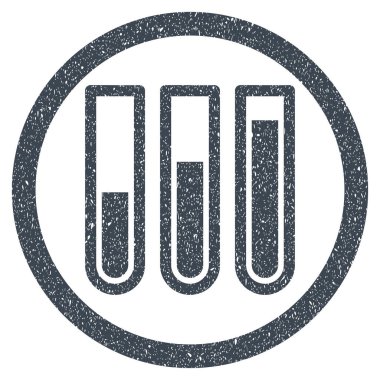 Kan testi tüpler yuvarlak grenli simgesi