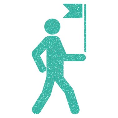 Bayrak grenli doku simgesi olan adam Kılavuzu