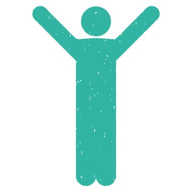 Mutlu bir adam grenli doku simgesi