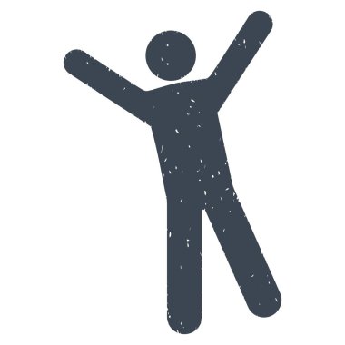 Adam sevinç grenli doku simgesi