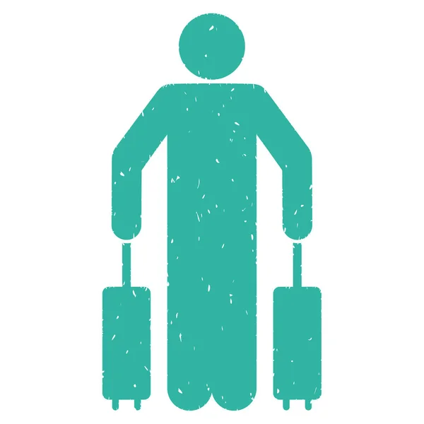 Ikonę ziarniste tekstury bagażu pasażerskiego — Wektor stockowy