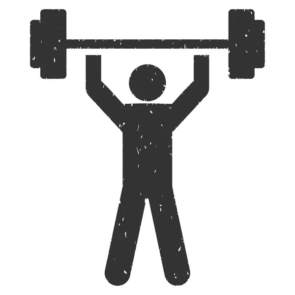 Power Lifting körnige Textur Symbol — Stockvektor