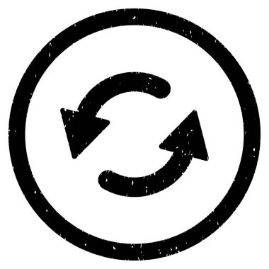 Saatin tersi yönde simgesini lastik damgası Yenile