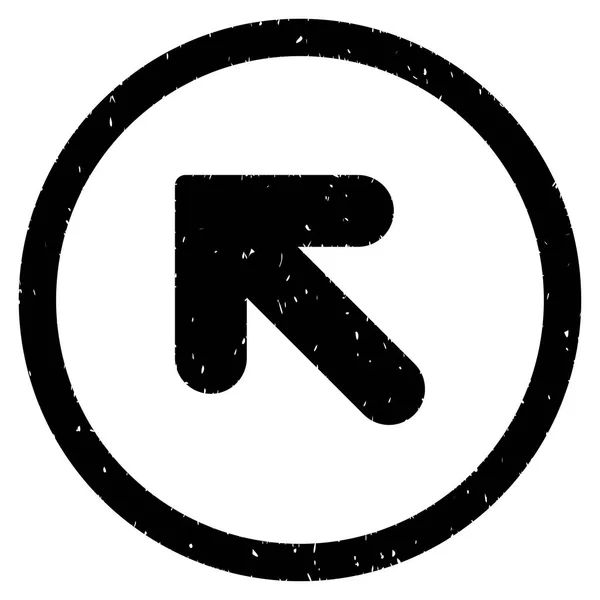 Flecha arriba izquierda icono sello de goma — Archivo Imágenes Vectoriales