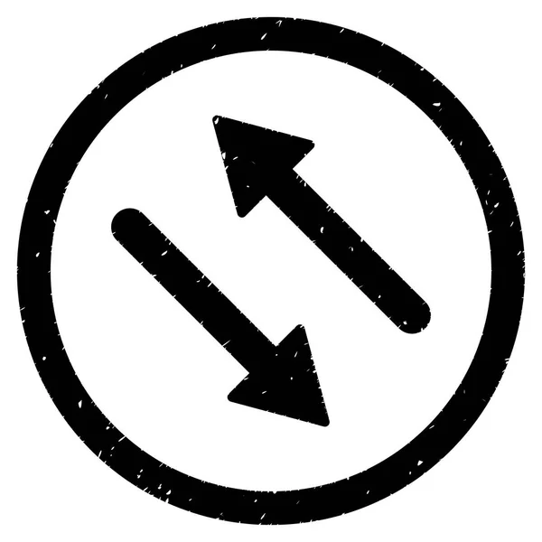 Diagonal Flip pijlen pictogram Rubberstempel — Stockvector