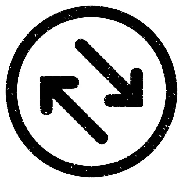 Flip Diagonally Icon Rubber Stamp — Stock Vector
