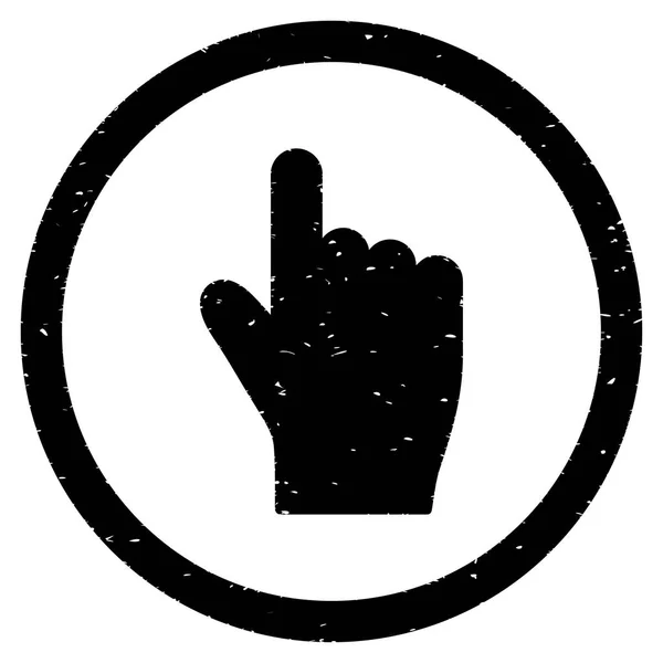 Palcem wskazującym w górę kierunek ikona pieczątka — Wektor stockowy