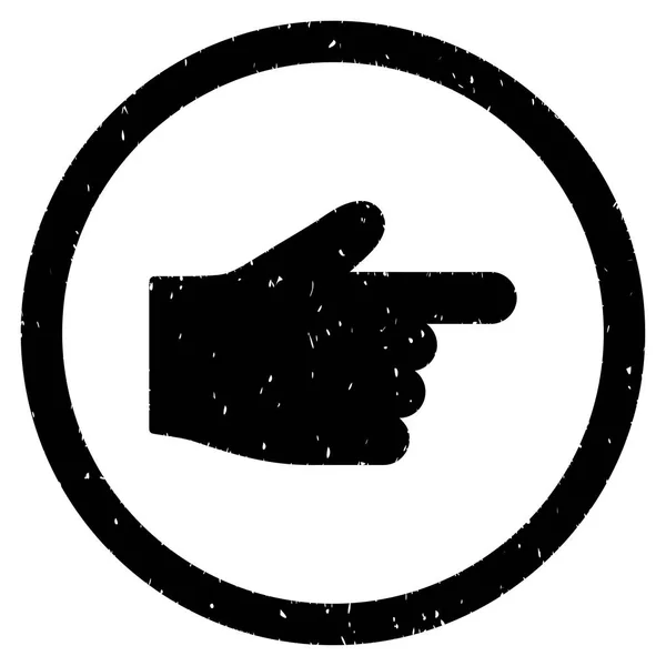 Ícone de dedo indicador Carimbo de borracha —  Vetores de Stock