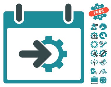 COG Tümleştirme takvim gün vektör simge Bonus ile