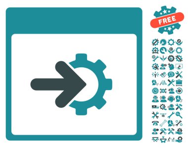 COG Tümleştirme takvim sayfası vektör simge Bonus ile