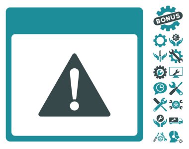 Hata takvim sayfası vektör simgesi Bonus ile