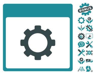 Vites seçenekleri ile Bonus sayfa vektör simge takvim