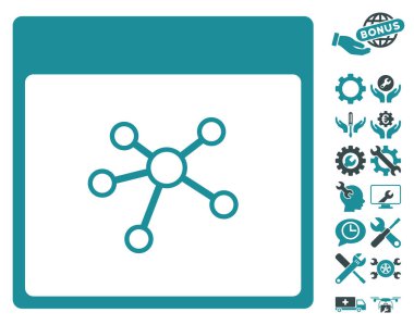 Bağlantılar sayfası vektör simge Bonus ile takvim