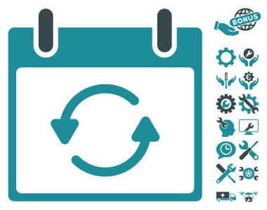 Takvim gün vektör simge Bonus ile yenileme