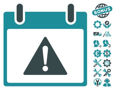 Uyarı takvim gün vektör simgesi Bonus ile