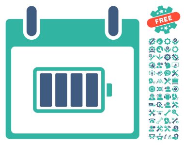 Pil takvim gün vektör simgesi Bonus ile