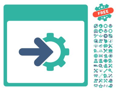 COG Tümleştirme takvim sayfası vektör simge Bonus ile