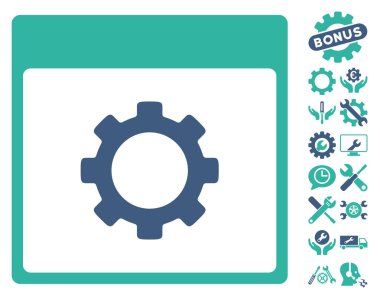 Vites seçenekleri ile Bonus sayfa vektör simge takvim