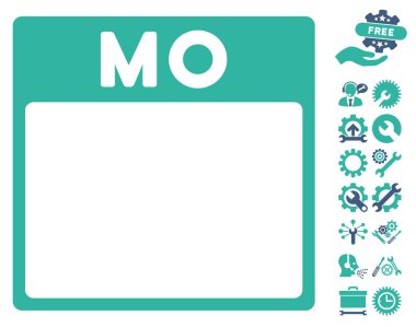 Pazartesi Bonus ile sayfa vektör simge takvim