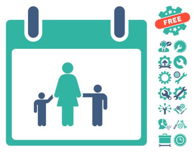 Bonus ile anne takvim günü vektör simgesi