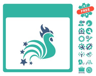 Horoz Fireworks ile Bonus sayfa vektör simge takvim