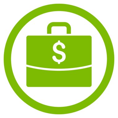 İş büyük düz yuvarlak vektör simgesi