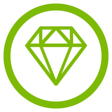 Elmas düz yuvarlak vektör simgesi