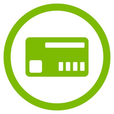 Bilet düz yuvarlak vektör simgesi