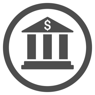 Banka Daire bina yuvarlak vektör simgesi