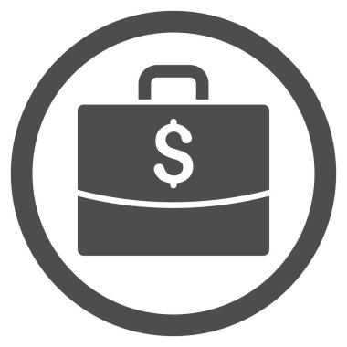 İş büyük düz yuvarlak vektör simgesi