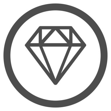 Elmas düz yuvarlak vektör simgesi