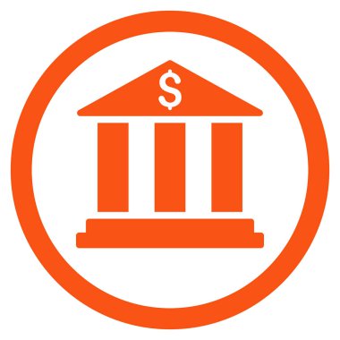 Banka Daire bina yuvarlak vektör simgesi