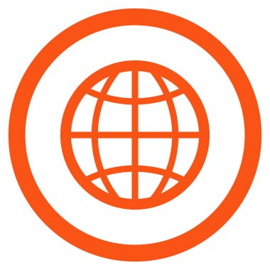 Düz yuvarlak vektör simge