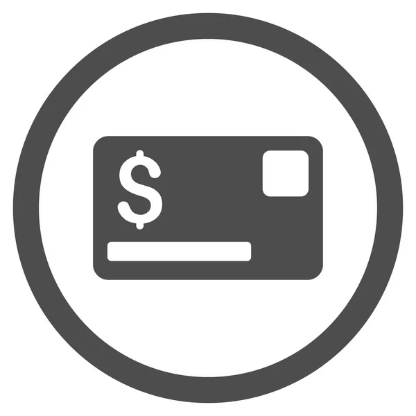 Tarjeta de crédito plana redondeada Vector icono — Vector de stock