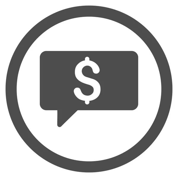 Mensaje de dinero plano redondeado Vector icono — Archivo Imágenes Vectoriales