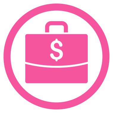 İş büyük düz yuvarlak vektör simgesi