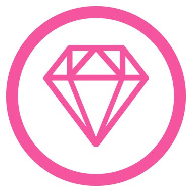 Elmas düz yuvarlak vektör simgesi