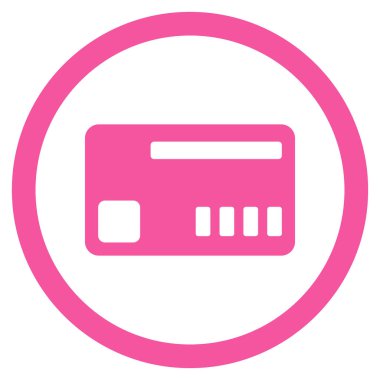 Bilet düz yuvarlak vektör simgesi