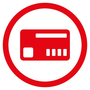 Bilet düz yuvarlak vektör simgesi