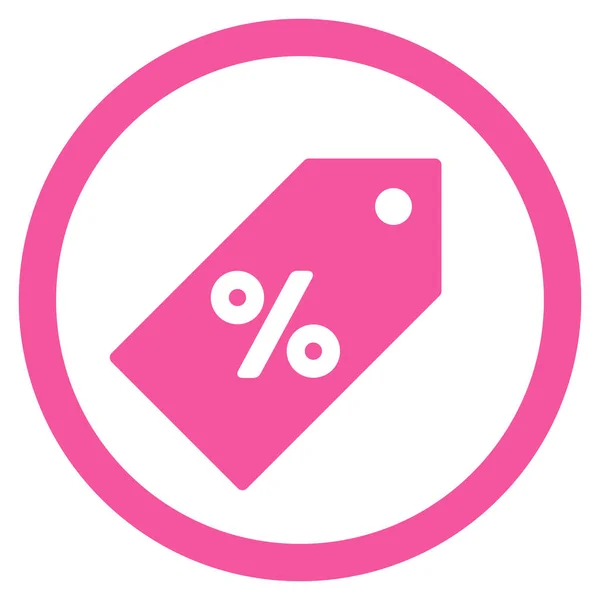 Discount Tag Flat Rounded Vector Icon — Stock Vector