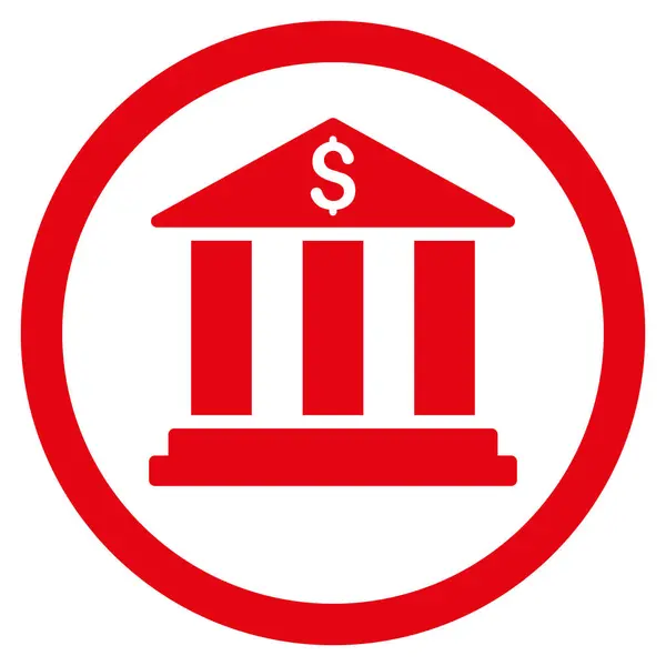 Банк будівлі плоскі округлі векторної Icon — стоковий вектор