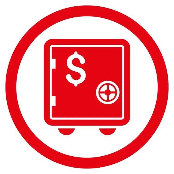 Bankowość bezpieczne płaskie wektor zaokrąglona ikona — Wektor stockowy