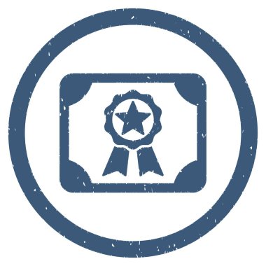 Ödülü Diploma grenli simgesi yuvarlak
